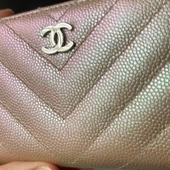 Chanel 17b rose gold zippy card holder wallet - Picture 9 of 9